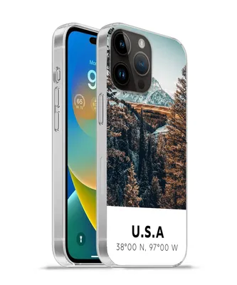Produktbild von MuchoWow® Handyhülle Schutzhülle Hülle für Apple iPhone 14 Pro Max Amerika - Berge - Bäume Silikon Softcase Handy Hülle - Hardcover