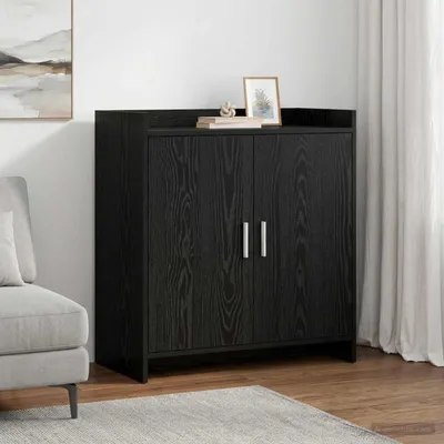 Image de Buffet vidaXL en chêne noir 72 x 36 x 80 cm, aggloméré
