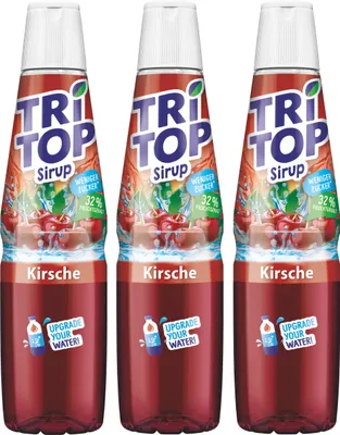 Produktbild von Tri Top Getränke-Sirup Kirsche 600ml - wenig Zucker & kalorienarm (3er Pack)