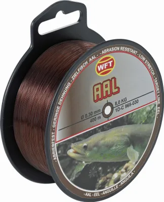 Produktbild von WFT Zielfisch Aal 400m 0,30mm 8kg braun - Aalschnur