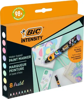 Obrázok produktu pre Dekoračný popisovač, sada, 1,5 - 2,3 mm, BIC, 8 rôznych pastelových farieb