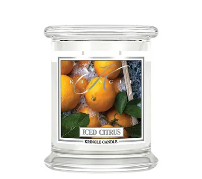 Productafbeelding van Kringle Candle, geurkaars in pot, medium formaat, geur: Iced Citrus