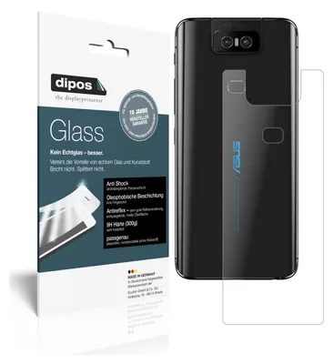 Produktbild von 2x Schutzfolie für Asus Zenfone 6 (ZS630KL) Rückseite matt - Anti-Shock 9H Folie