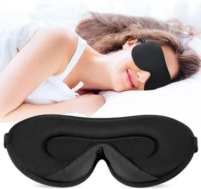 Produktbild von 3D-Schlafmaske, Lichtblockierung, Seiten-schlafen geeignet, Schwarz