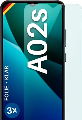 Produktbild von moex® 3x Schutzfolie kompatibel mit Samsung Galaxy A02s - Displayschutzfolie dünn Folie, Klar