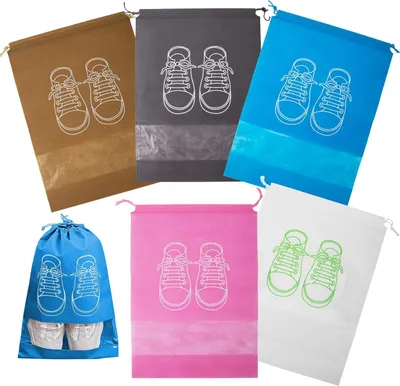 Produktbild von Reisetas Schuhbeutel 10 Stück, Kordelzug, Staubdicht, 32x44 cm, für Reiseaccessoires