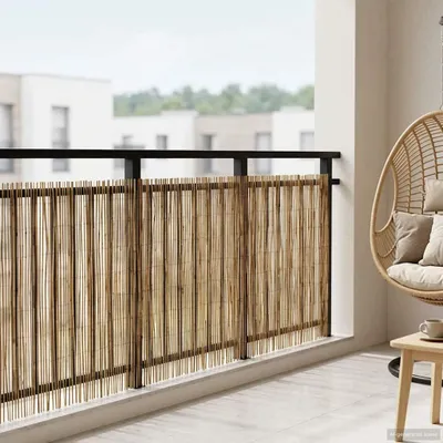 Obrázok produktu pre Záhradný plot Karbonizovaný 600 x 80 cm Rákosie