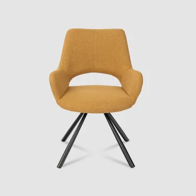 Immagine prodotto di Poltrona relax - Poltrona - Divano - Poltrona con braccioli - Set da 2 - Rivestimento giallo - Design scandinavo - Gambe in metallo