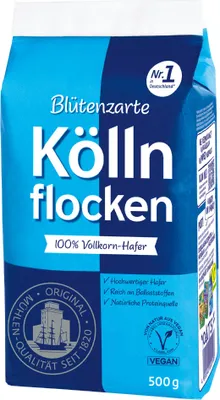 Produktbild von Kölln Blütenzarte Köllnflocken 100 Prozent Hafer Vollkorn 500g