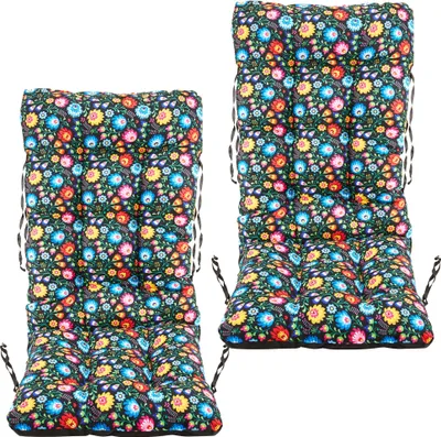 Produktbild von SuperKissen24. Stuhlkissen Sitzkissen und Rückenkissen für stühle - 2er Set 48x48x75 cm - Outdoor und Indoor - Folk