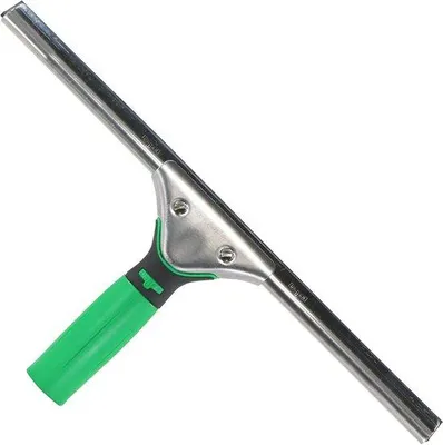 Produktbild von Unyqoos® ErgoTec Profi-Fensterabzieher 45 cm – Edelstahlkanal, weiche Gummilippe, ergonomischer Antirutschgriff, Quick-Release, kompatibel mit Teleskopstangen (auch 35 cm)