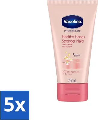 Produktbild von Vaseline - Gesunde Hände & Stärkere Nägel - Handcreme - Stärkend - 75 ml - Vorteilspack - 5 Stücke