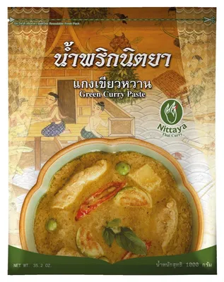 Immagine prodotto di Nittaya Green Curry Herb Paste 1000g – Pasta aromatica di spezie tailandesi