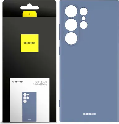 Image de Coque en silicone SPACECASE Coque en silicone pour Galaxy S24 Ultra Bleu