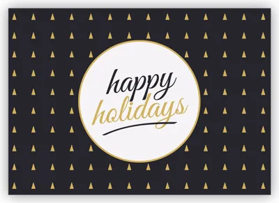 Produktbild von Edle reduzierte grafische Weihnachtskarte mit Weihnachtsbäumen: Happy holidays