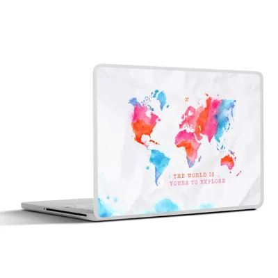Obrázek produktu pro Nálepka na notebook - 17 palců - Karta - Svět - Přísloví