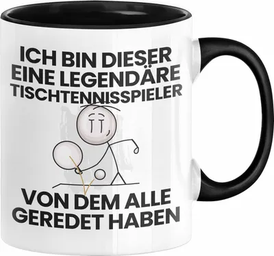 Produktbild von Tischtennisspieler Geschenk Tasse Lustige Geschenkidee Geburtstag für Tischtennisspieler Ich Bin Dieser Legendäre Tischtennisspieler Von Dem Alle Geredet Haben Kaffee-Becher (Schwarz)