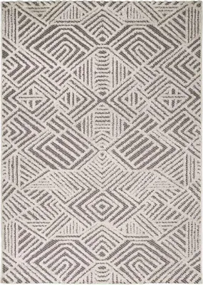 Image de Tapis moderne pour intérieur-extérieur gris 120x170