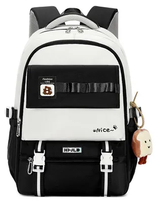 Produktbild von Schulrucksack Daypack Tagesrucksack Uni Wasserdicht Schwarz 36x22x48cm