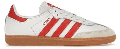 Produktbild von adidas Samba OG White Solar Red Gum (Women's) - EU 46