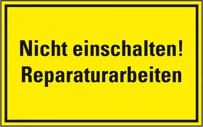 Produktbild von Dreifke® Schild I Warnschild Nicht einschalten! Reparaturarbeiten, Magnetfoli...