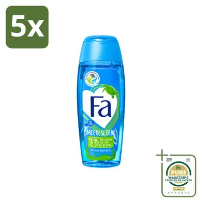 Zdjęcie produktu dla 5 sztuk żelu pod prysznic Fa Meeresliebe Fresh - 250 ml - zestaw ekonomiczny