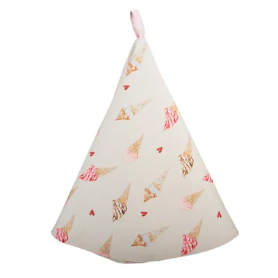 Produktbild von Clayre & Eef Geschirrtuch Ø 80 cm Beige Rosa Baumwolle Eis
