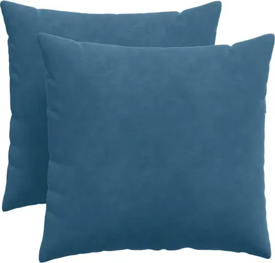 Immagine prodotto di vidaXL Cuscino per divano 2 pezzi blu 50 x 50 cm in tessuto a coste