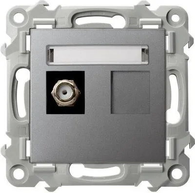 Image de Prise d'antenne simple de type F SZAFIR Grey Ospel
