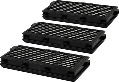Produktbild von McFilter | 3x HEPA-Filter Filter geeignet für Miele S8340 EcoLine PowerLine S8, S8360, passgenau, schwarz, Alternative zu SF-AH 50