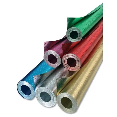 Produktbild von folia Alu-Bastelfolie "Sternchen" 500 mm x 10 m rot (1 Rolle)