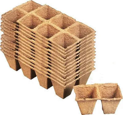 Obrázek produktu pro Pěstební sáčky bez plastu – biologicky rozložitelné – 96 ks – 3,5 x 3,5 cm – celulóza
