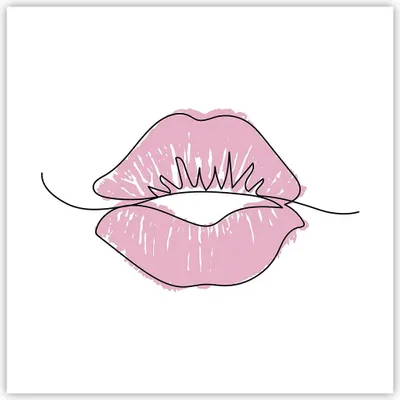 Produktbild von Poster - Poster ohne Rahmen - Mund Bild Modern - 40x40 cm - Wand Bild - Wanddeko - Wandbilder - Kunstposter - Wandposter - Bilder - Kunstdruck - Wanddekoration - Wandbild - P2XAC40x40-4543