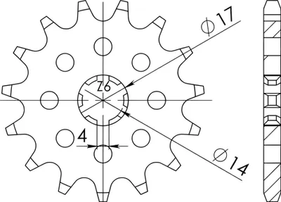 Produktbild von Ritzel Supersprox 420 - 13Z CST-429:13|grobverzahnt 17,0/20,0