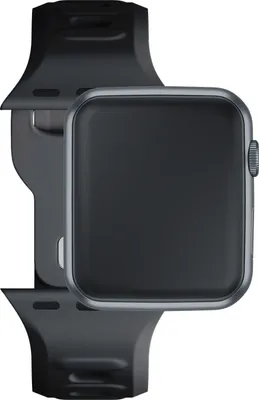Produktbild von 3MK 5903108565578, Uhrenarmband, Apple, Watch serie 1/2/3/4/5/6/7/8/9/SE/Ultra, Silikon, Edelstahl, Schwarz, 38/40/41 mm