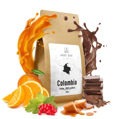 Obrázek produktu pro Mary Rose - Zrnková káva Colombia Medellin premium 200 g