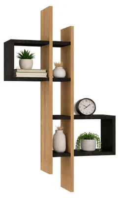 Produktbild von Cupello - Regal, 54x20x108h cm Anthrazit Schwarz, 8 Fächer