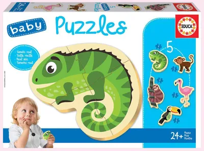 Immagine prodotto di Puzzle 5x 2-5 pezzi Animali Tropicali 18587