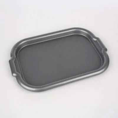 Zdjęcie produktu dla Prostokątna plastikowa taca 39 x 27 cm srebrna