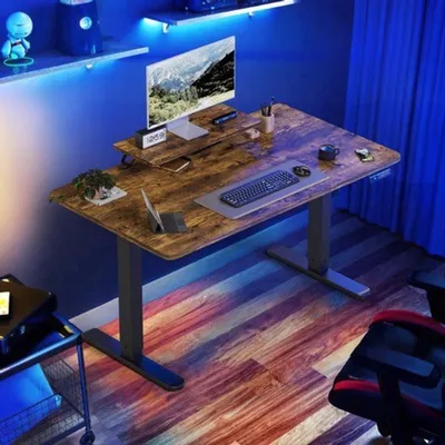 Produktbild von Elektrisch höhenverstellbarer Schreibtisch - 140x60 cm - Weißes Büromöbel