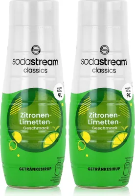 Image de SodaStream Sirop pour boissons Softdrink goût citron-citron vert 440ml (pack de 2)