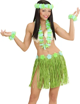Produktbild von Hawaii-Kostüm Hawaiianerin grün - Einheitsgröße