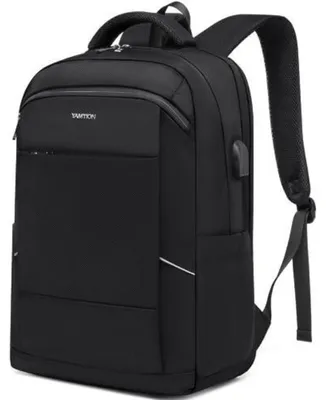 Image de Sac à dos pour ordinateur portable, pour hommes, 15,6 pouces, compatible TSA, couleur noire