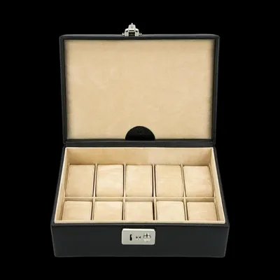 Produktbild von 803859.08 - Uhrenkoffer Beluga schwarz (Leder)