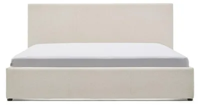 Produktbild von Bett mit Klappbettkasten Nahiri 215 x 172 x 90 cm Sperrholz Eisen Chenille Beige