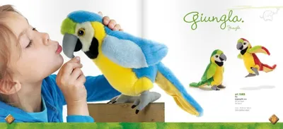 Produktbild von Plüschtier Papagei "Rio" - 24 cm - farblich sortiert - Preis pro Stück!