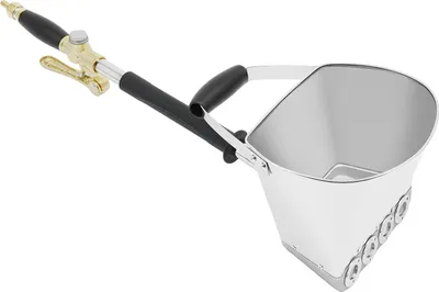 Produktbild von Zement- und Mörtelspritze - Druckluft-Spritzpistole - 3,5 l Behälter - 4-Loch Düse - Lufteinlass 1,27 cm - Aluminium & Eisen - Silber