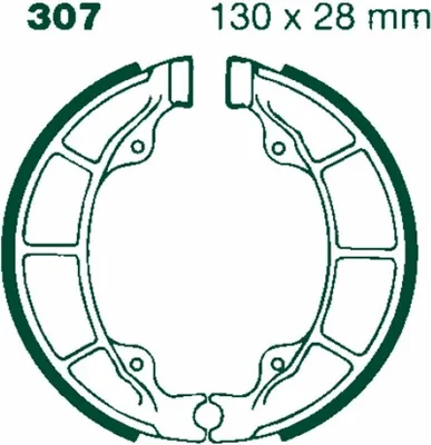 Productafbeelding van Achterremblokken EBC H307 met veren, diameter 130 mm