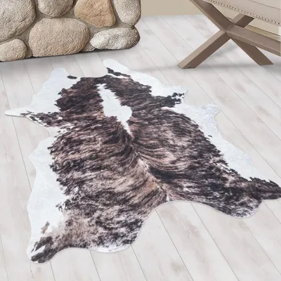 Productafbeelding van Ayyildiz Kunstbont vloerkleed Brown 100x135 cm ETOSHA4113BROWN