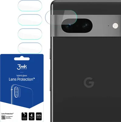 Produktbild von 3mk Hybridglas Lens Protection für Google Pixel 7 5G Kamera Objektiv Kameralinse 0,16mm 6H (4 Stück)